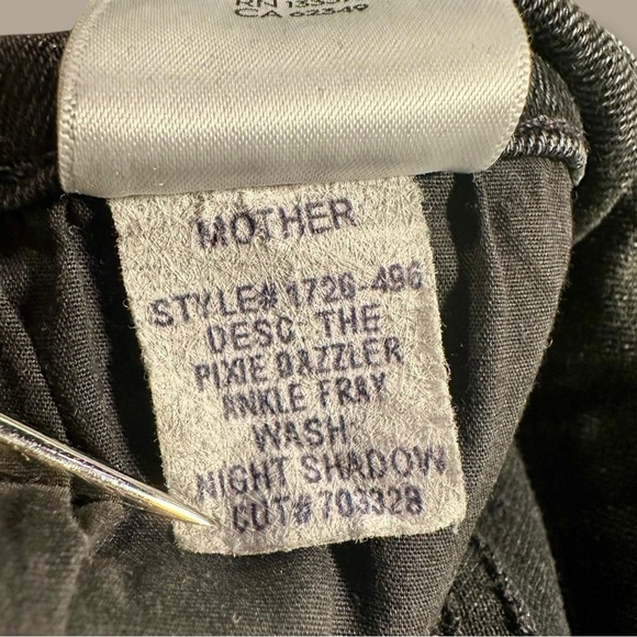 MOTHER Denim ‘The Pixie Dazzler Ankle Fray Jeans’ in “Night Shadow” Size 25 - Picture 12 of 16